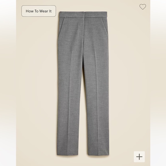 J.Crew Kate straight-leg pant in four-season stretch (grey) - Picture 3 of 14